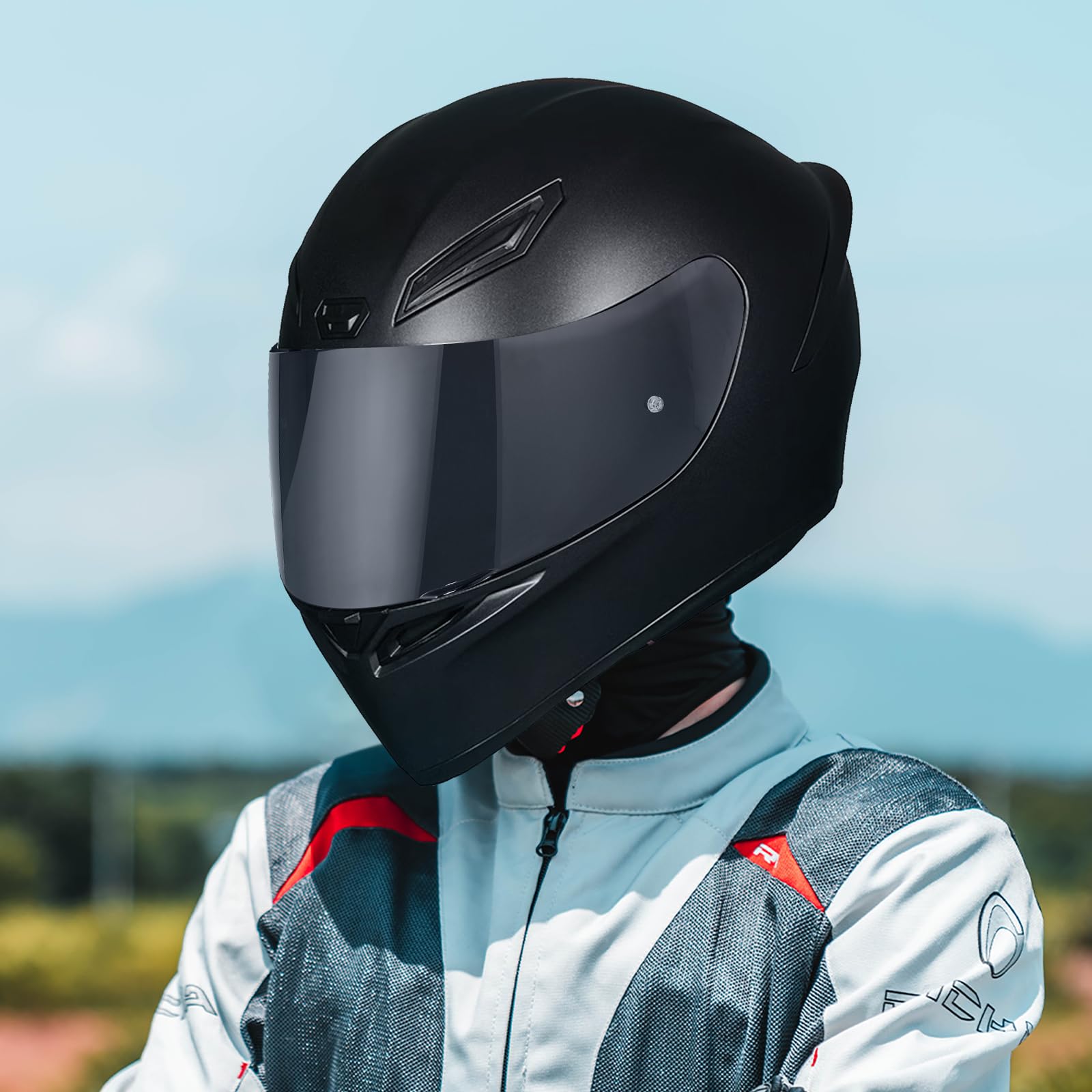 Helmvisier für Agv K1 K3SV K5 Visier, Motorradhelm Visier,Motorrad Windschutz Helm Objektiv Visier Vollgesichts,Helmvisiere Zubehör Ersatz (Schwarz)