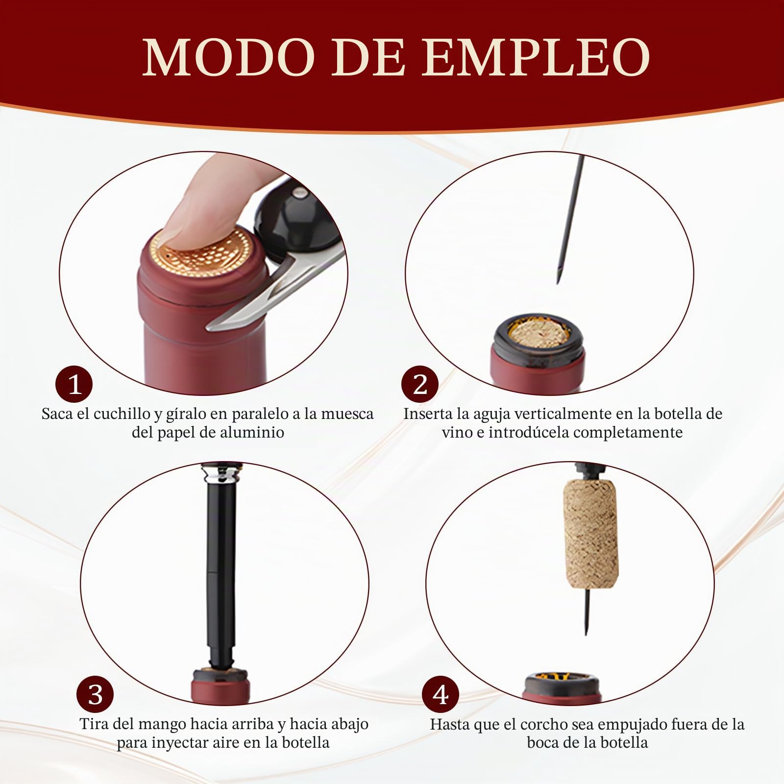 Sacacorchos Profesional, Abrebotellas Abridor De Vino Saca Corchos De Vino Abridor De Botellas Sacacorchos De Aire A PresióN Aire Presion Abridor Botellas Para Amantes Del Vino Sumiller