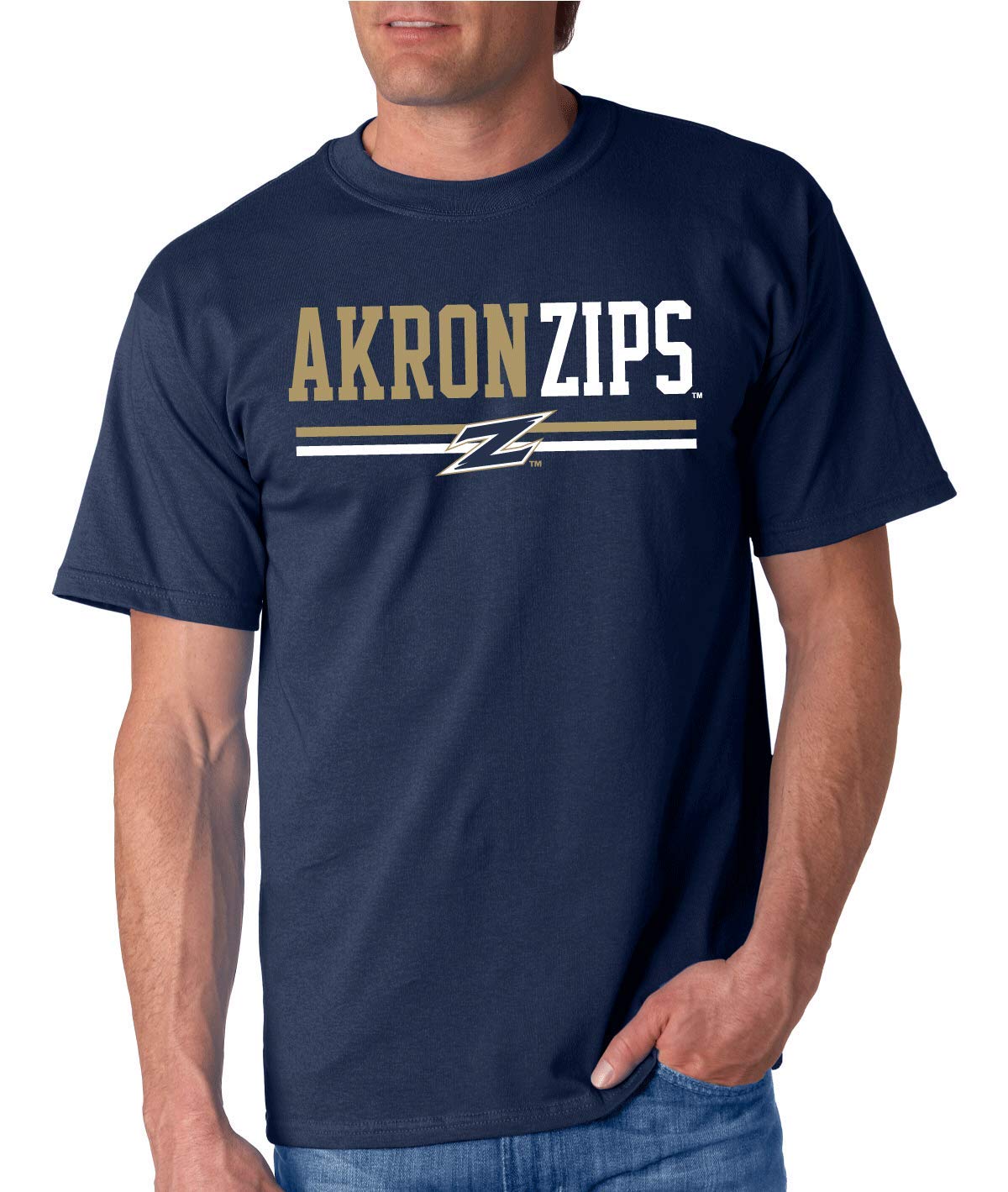J2 Sport University of Akron Zips NCAA Double Team Unisex T-Shirt