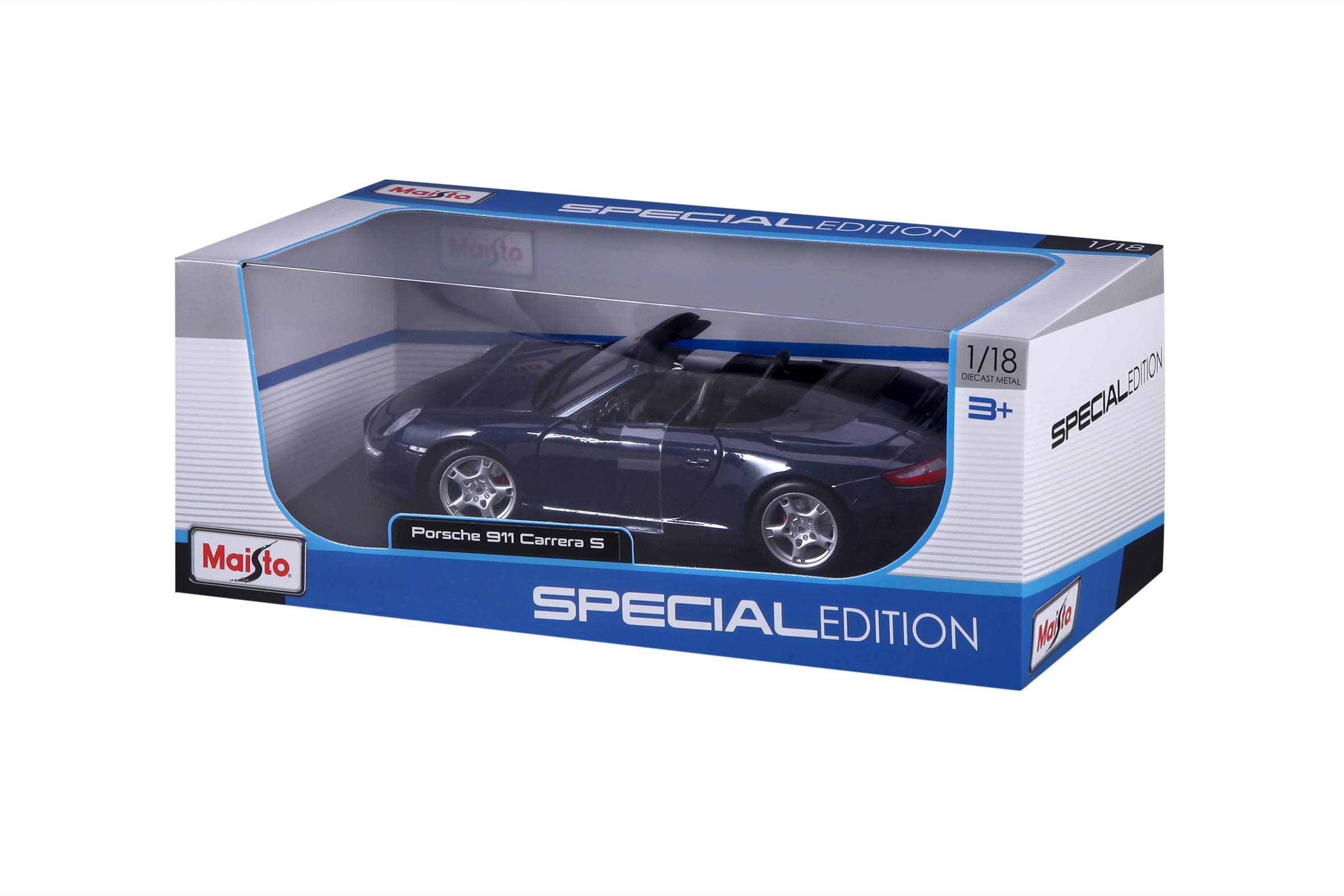 Miniature Porsche 911 Carrera Cabriolet Maisto 1/18 Avec Boîte - Occasion (Rétro Recollé)