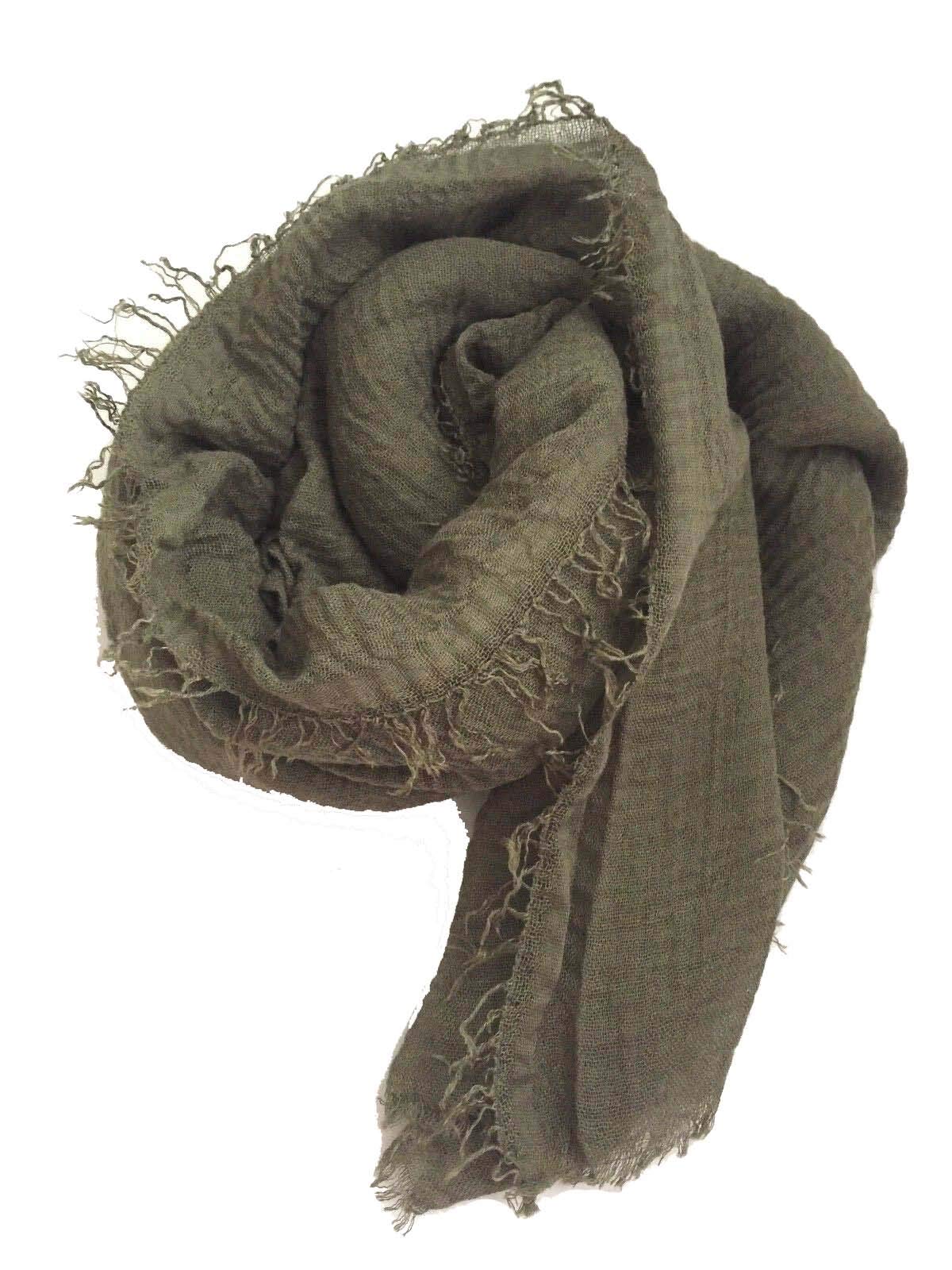 Scarf Ladies Maxi Long Crinkle Frayed Edges Crimp Mix Cotton Scarf Hijab Shawl Wrap Ladies Cotton Blend Crinkle Distressed Effect Scarf with Fringed Edges