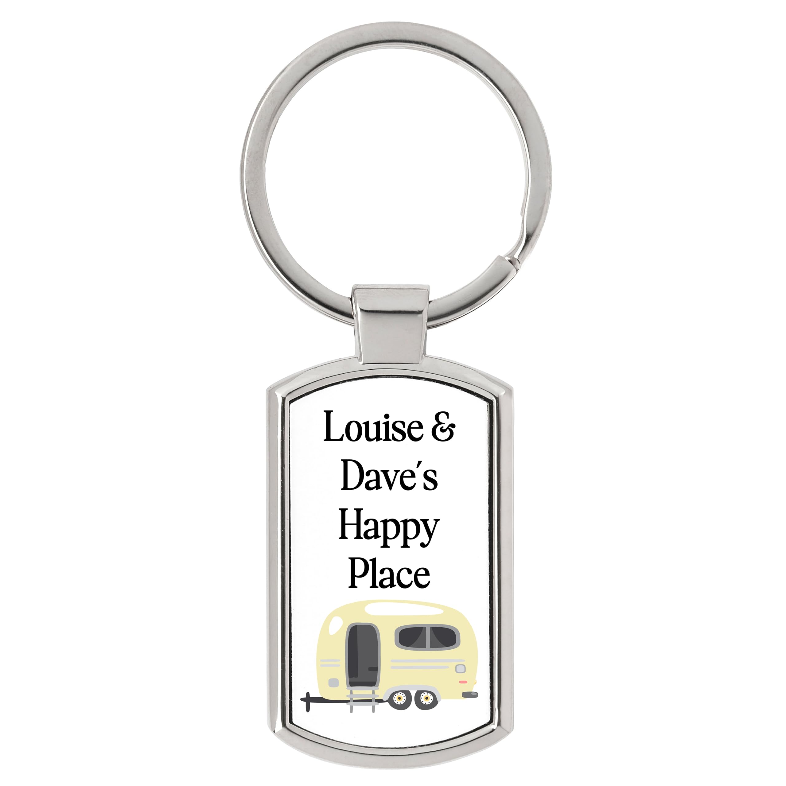Drifting Ducks Personalised Caravan Name Metal Keyring Gift