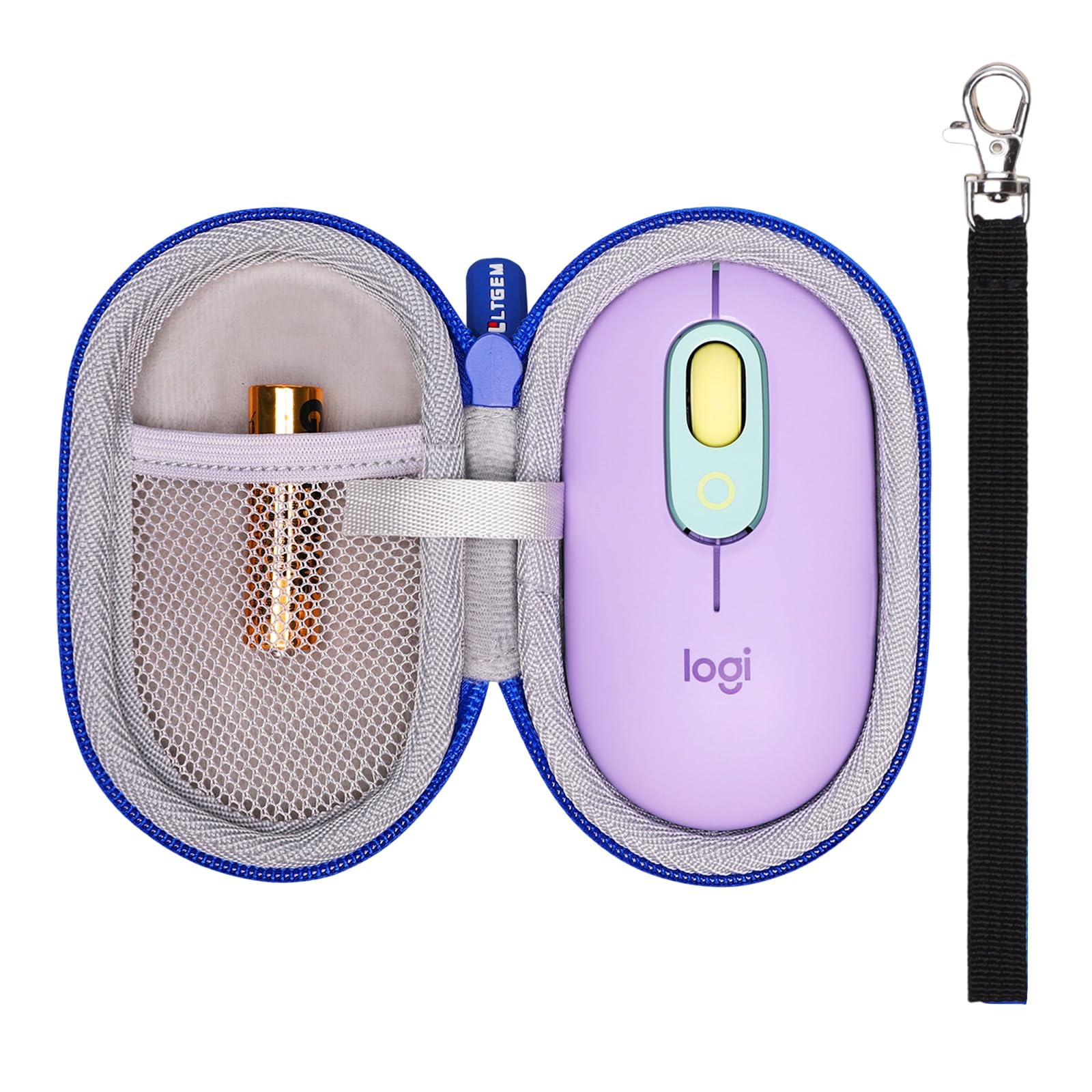 LTGEM Case Compatible with Logitech POP & Pebble Mouse 2 M350s/M350/M355/M340/i345 Wireless Bluetooth Mouse, Purple+Gray(Case Only)