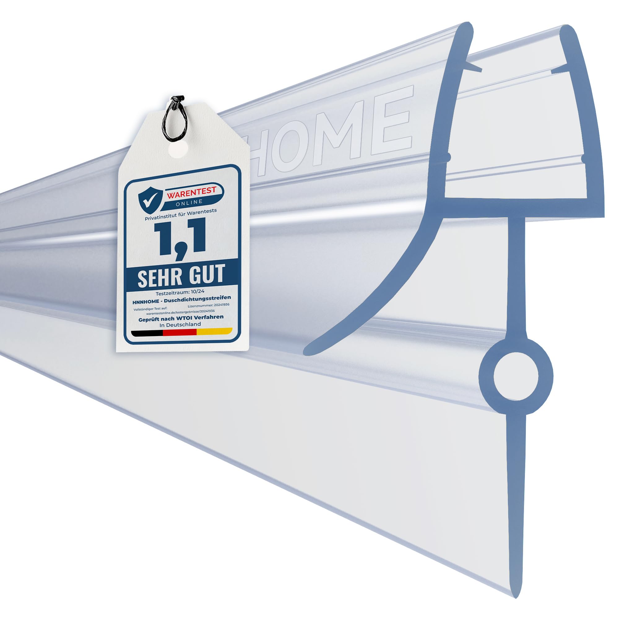 HNNHOME Badewannen- und Duschwand-Dichtung aus Kunststoff, für gerade und gebogene Türen mit einer Glasdicke von 4 - 6 mm und für Spalten von 16 - 22 mm