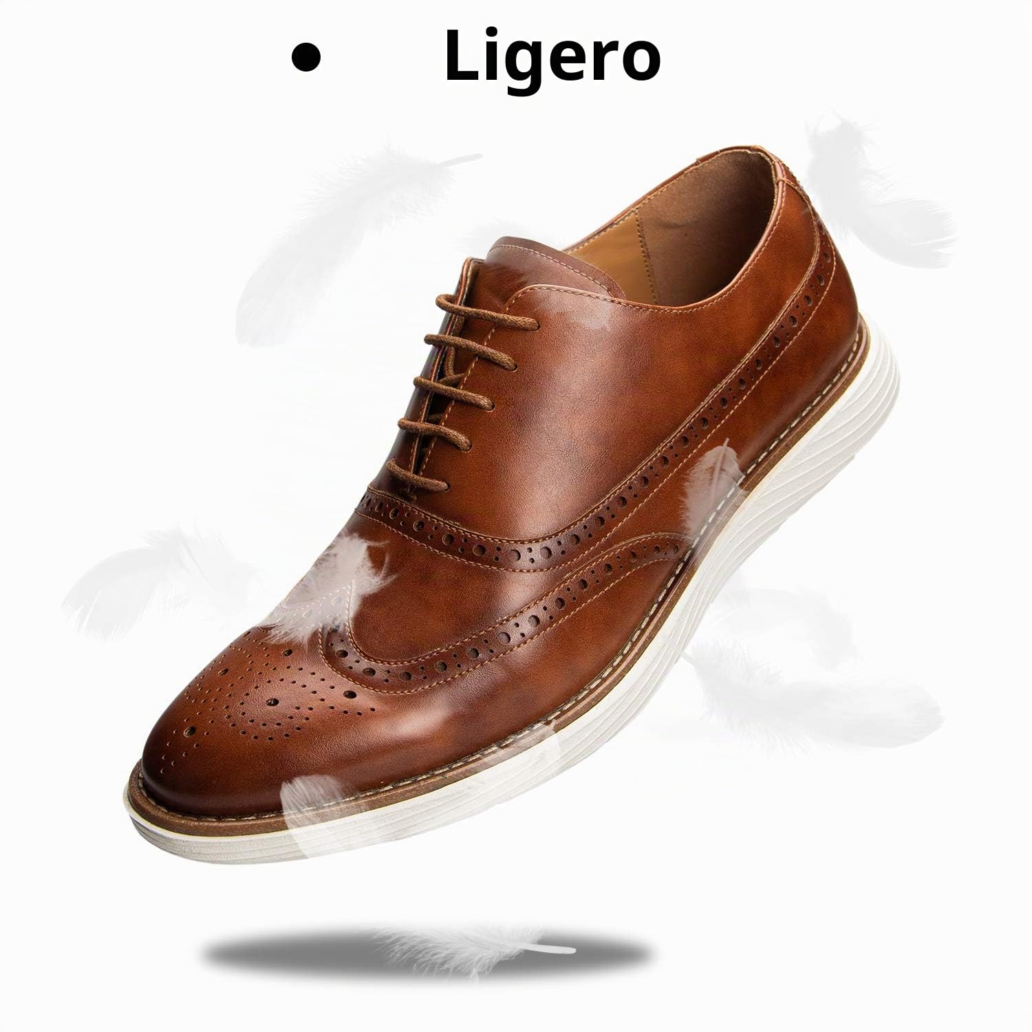 JITAI Men Oxfords Shoes Zapatos de Vestir Casuales para Hombres Zapatos de Moda Ligeros con Cordones