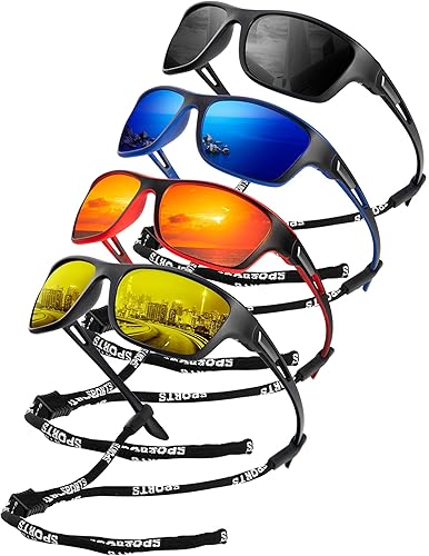 Miniatura 8 de KALIYADI Gafas de sol polarizadas para hombre, gafas de sol deportivas para conducir, ciclismo, pesca, con protección UV