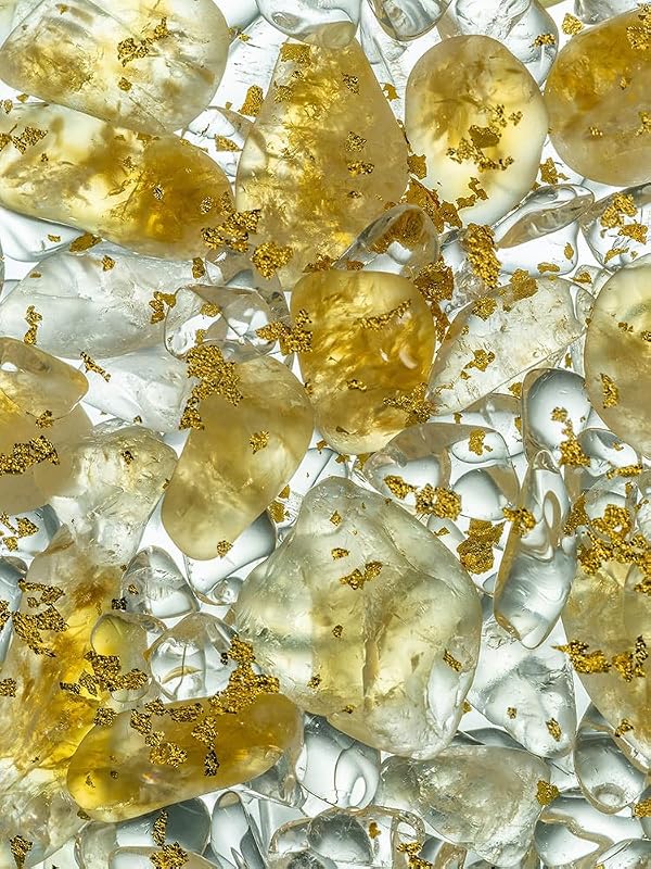 VitaJuwel ViA STAR BABE | Magical Water Bottle with Citrine, Clear Quartz & 24k Gold for Abundance, Confidence & Creativity by VitaJuwel - Used condition - US$93.08