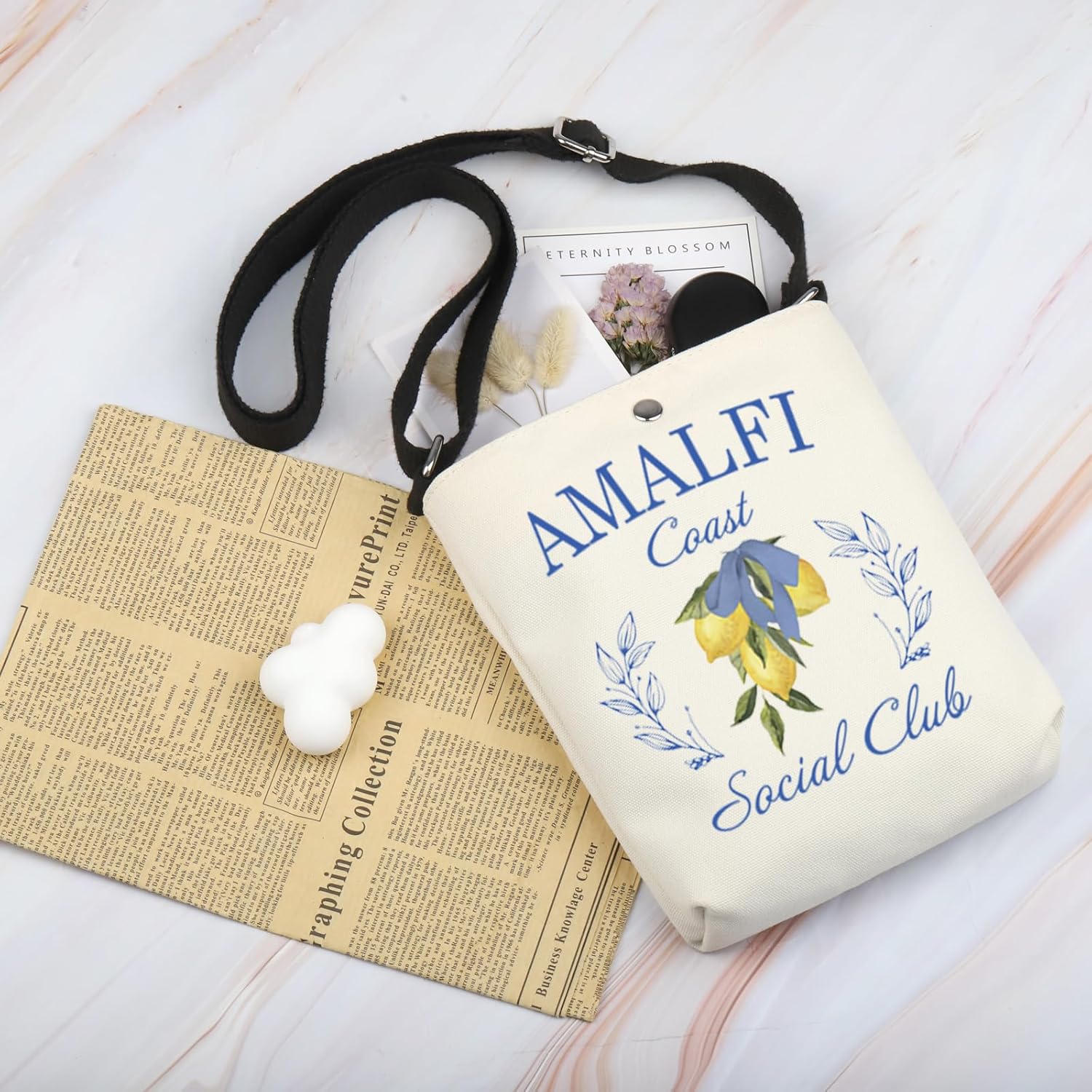 POFULL Girls Coast Trip Gift Italy Vacation Trip Gift Coast Social Club Corssbody Bag - Image 6