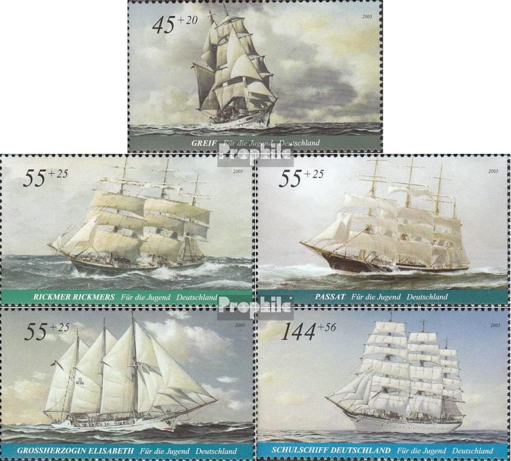 FRD (FR.Germany) 2464-2468 (Complete.Issue.) unmounted Mint/Never hinged ** MNH 2005 Sailboats (Stamps for Collectors) Seafaring/Ships