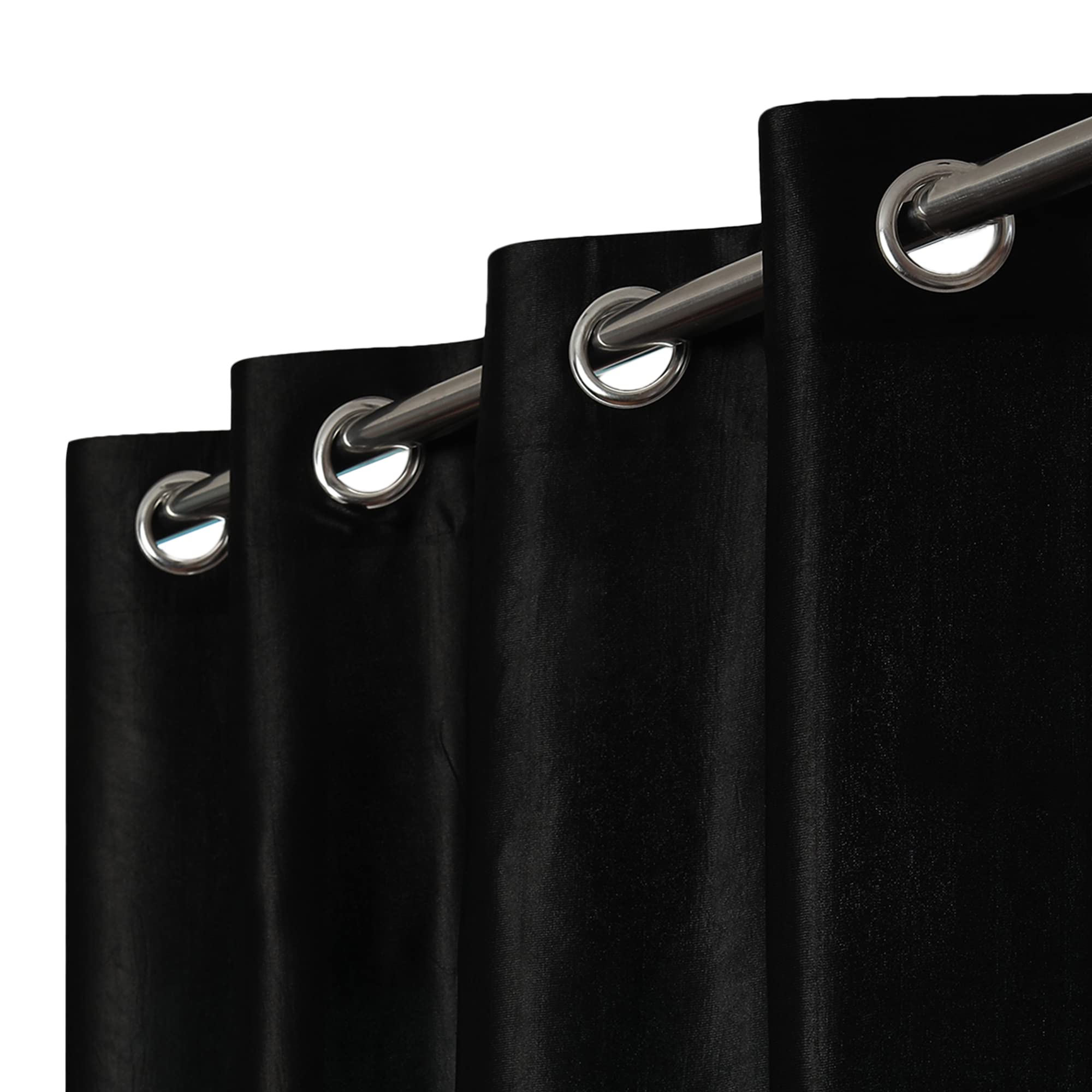 GRIHSHOBHA Polyester Home Decor Light Filtering Plain Curtains for Long Door Balcony Living Room, 9 Feet Long, Black, Set of 2 (B08CKY6CGN) Amazon Price History, Amazon Price Tracker