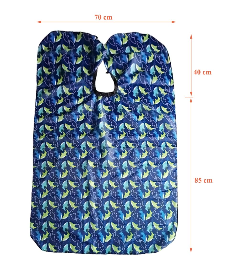Peleryna fryzjerska dla dzieci, 1 szt. Wodoodporna peleryna fryzjerska Peleryna fryzjerska Fartuch fryzjerski, peleryna fryzjerska do studia i domu, Niebieski, 125cm (length) x 70cm (width)