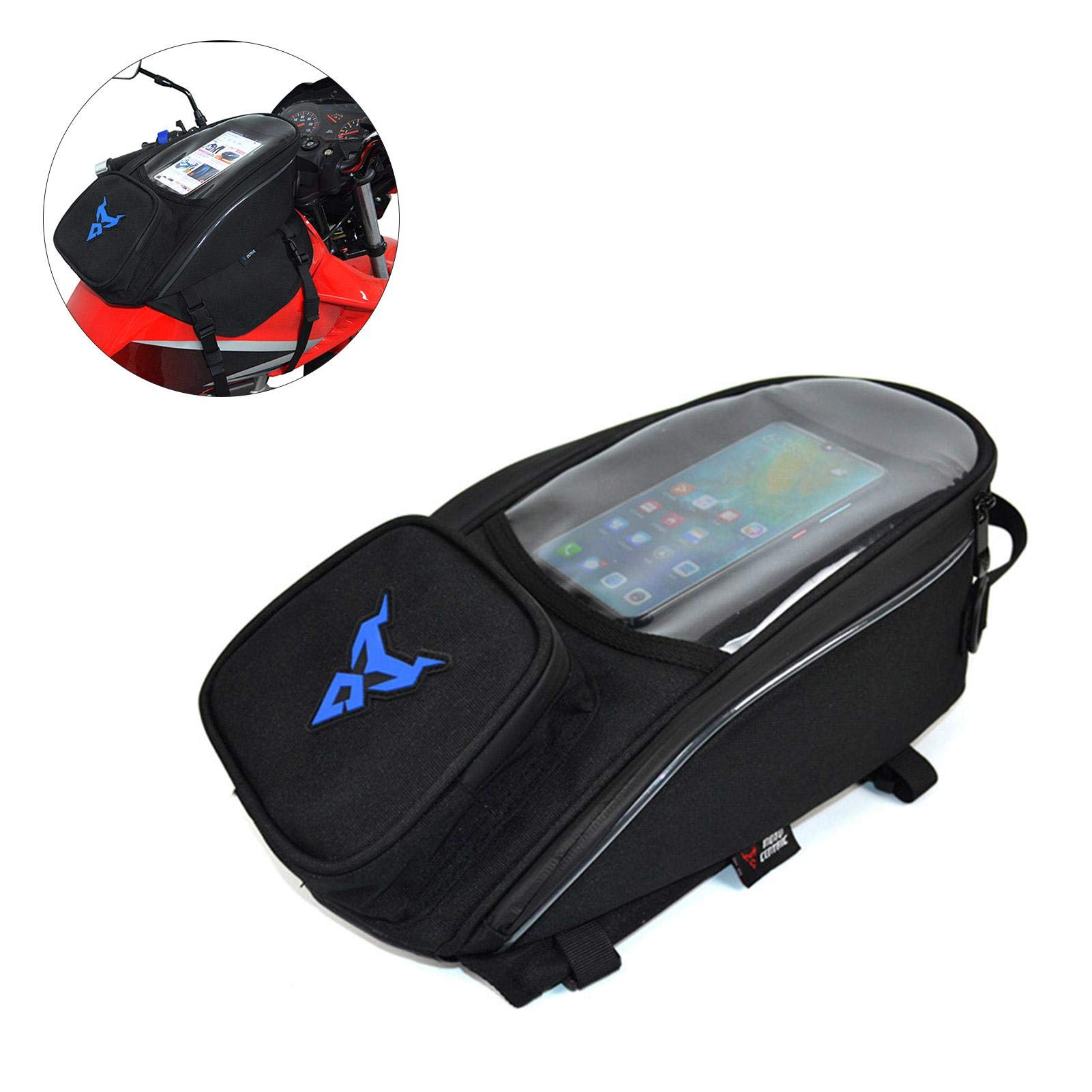 Borsa Serbatoio Moto Impermeabile | Con Finestra Touch Per Smartphone E Cinghie Magnetiche - Universale - Foto 11