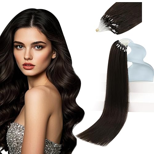 Sunny Hair Micro Loop Hair Extensions Dark Brown Micro Link