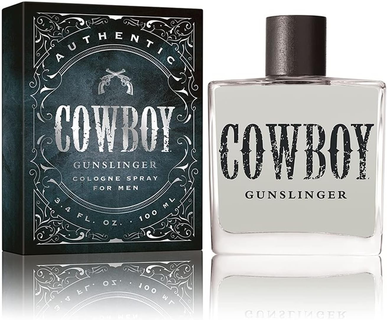 Tru Western Cowboy Gunslinger Men's Cologne, 3.4 fl oz (100 ml) - Warm, Fresh, Bold