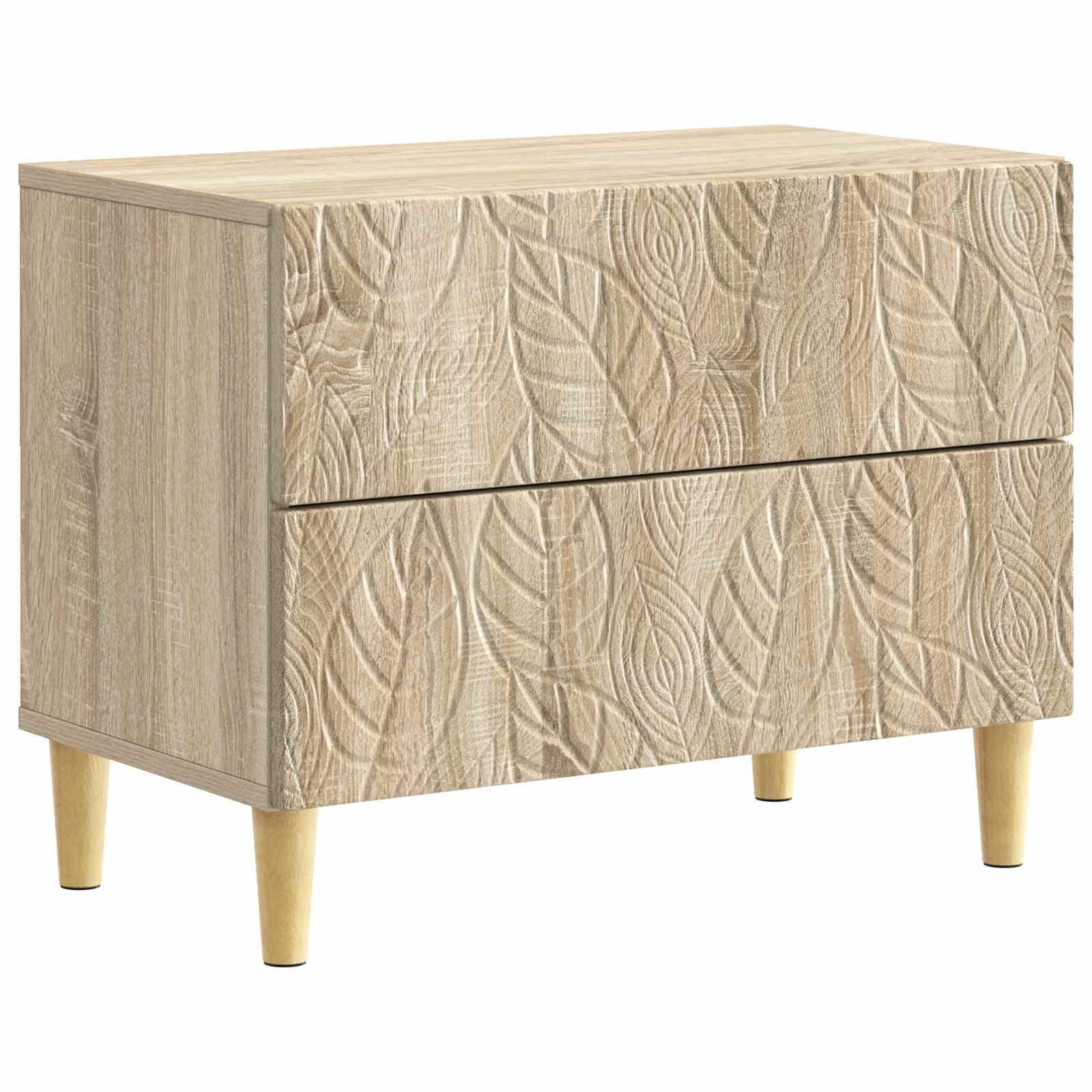 Meuble de Chevet Chêne Sonoma pour Chambre Chaleureuse et Salon Moderne 48cm