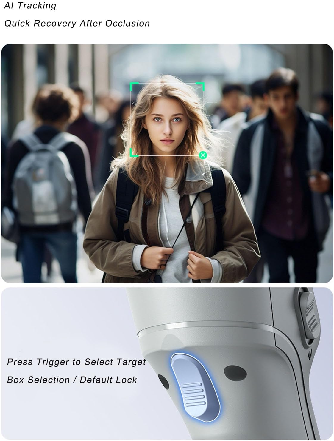 ASHATA Phone Gimbal Stabilizer, 3-Axis Smartphone Foldable Handheld Stabilizer Built in Tripod Fill Light Bluetooth Selfie Stick Face Object Tracking Anti Shake for Travel Vlogging