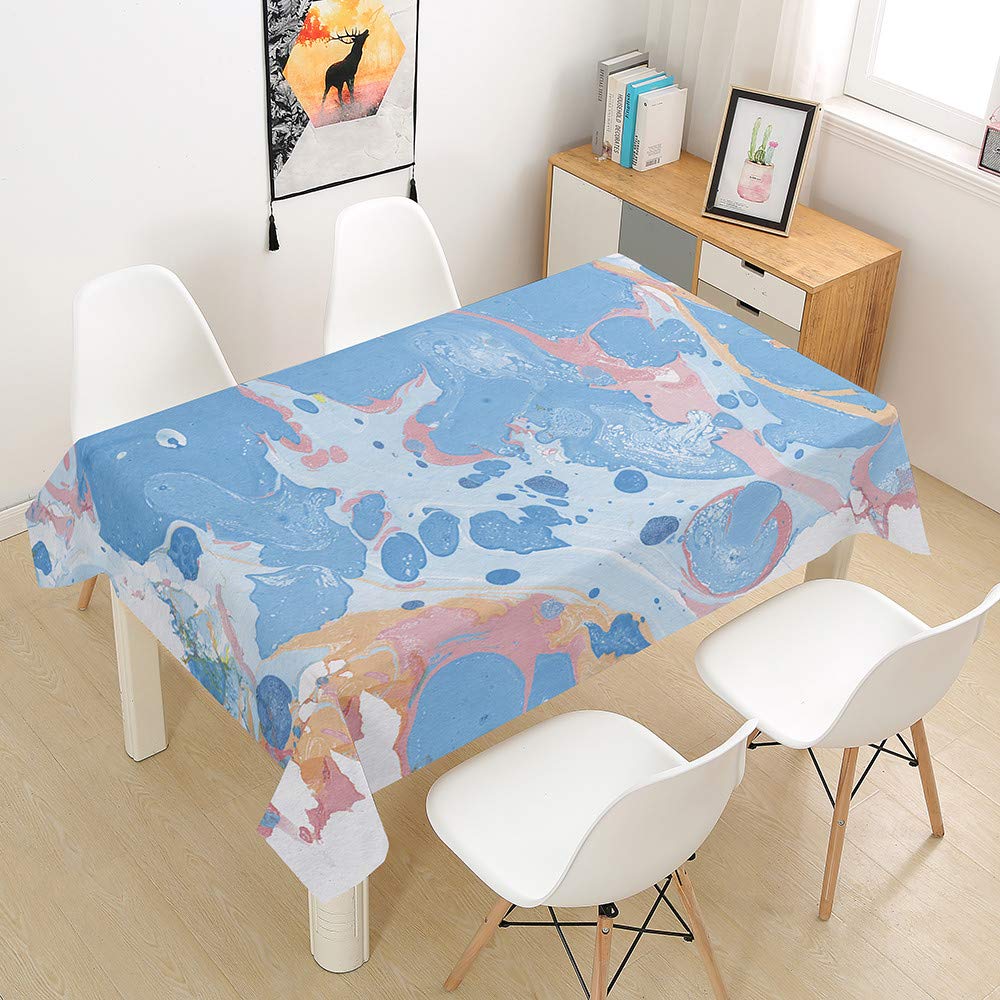 Nappe rectangulaire résistante aux taches marbre lavable