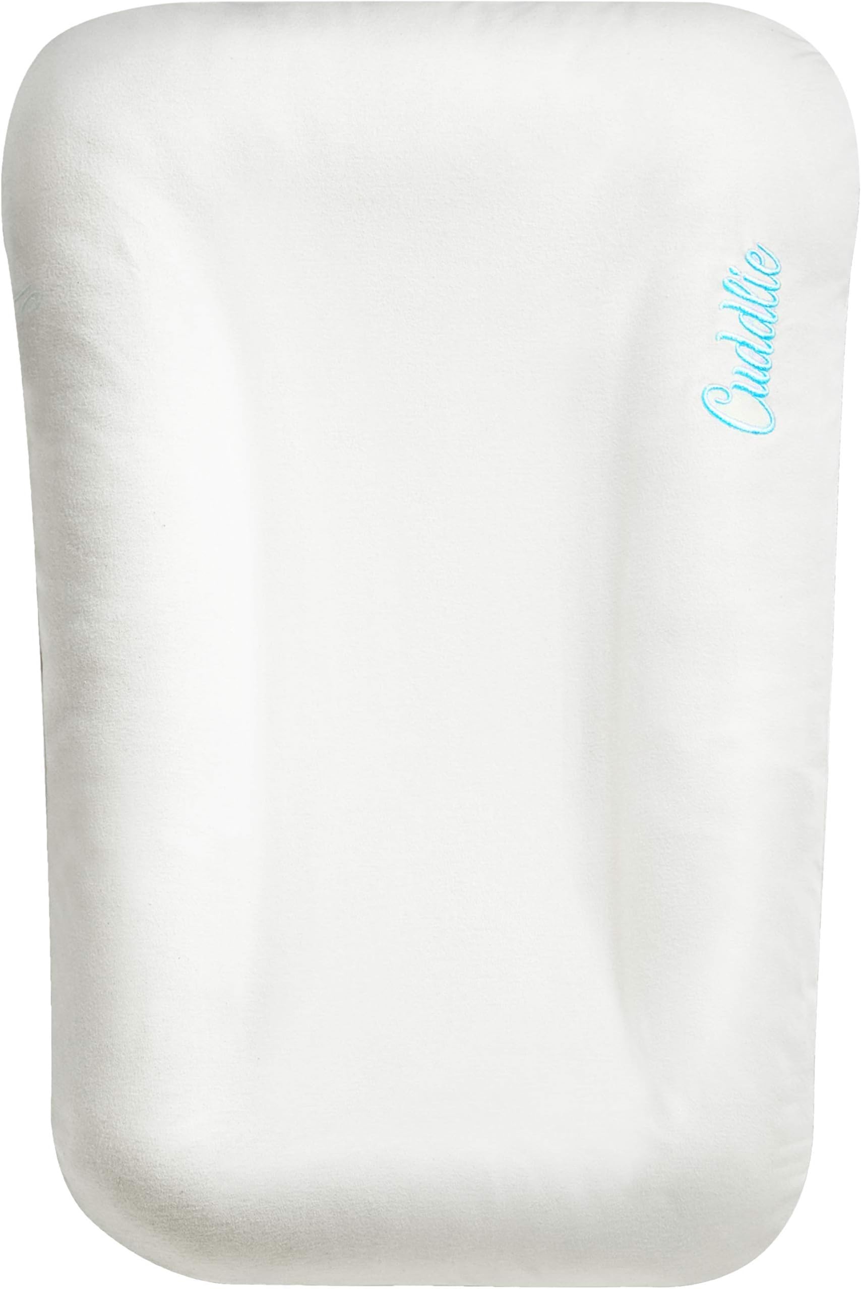 Cuddlie Patented Truly Organic Newborn All Night Sleeper | Infant Co Sleeping Portable Crib | Baby Lounger with Wedge Reduce Newborn Reflux for 0-6 Months (Organic White)