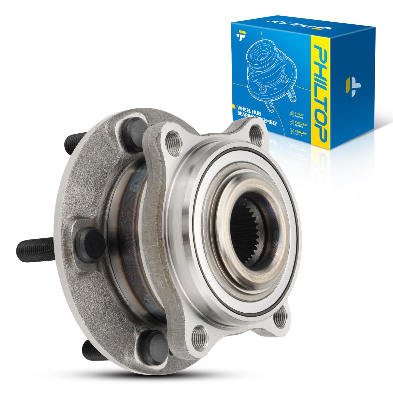 PHILTOP 513266 FWD/AWD Wheel Bearing Hub Assembly for Santa Fe 2007-2020, Santa Fe Sport 2013-2018, Santa Fe XL, Sorento, Veracruz, Wheel Bearing 5