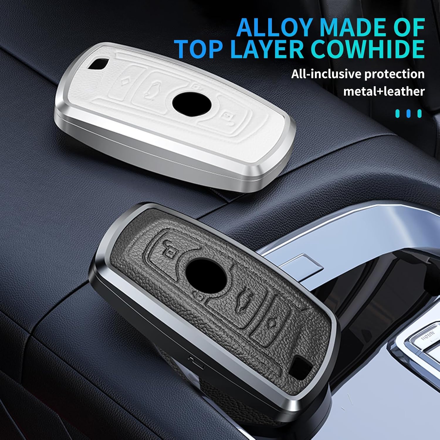 KUNGKIC Car Smart Key Fob Cover Case For BMW 1 3 4 5 6 7 Series X3 X4 M5 M6 GT3 Car Key fob case car Accessories