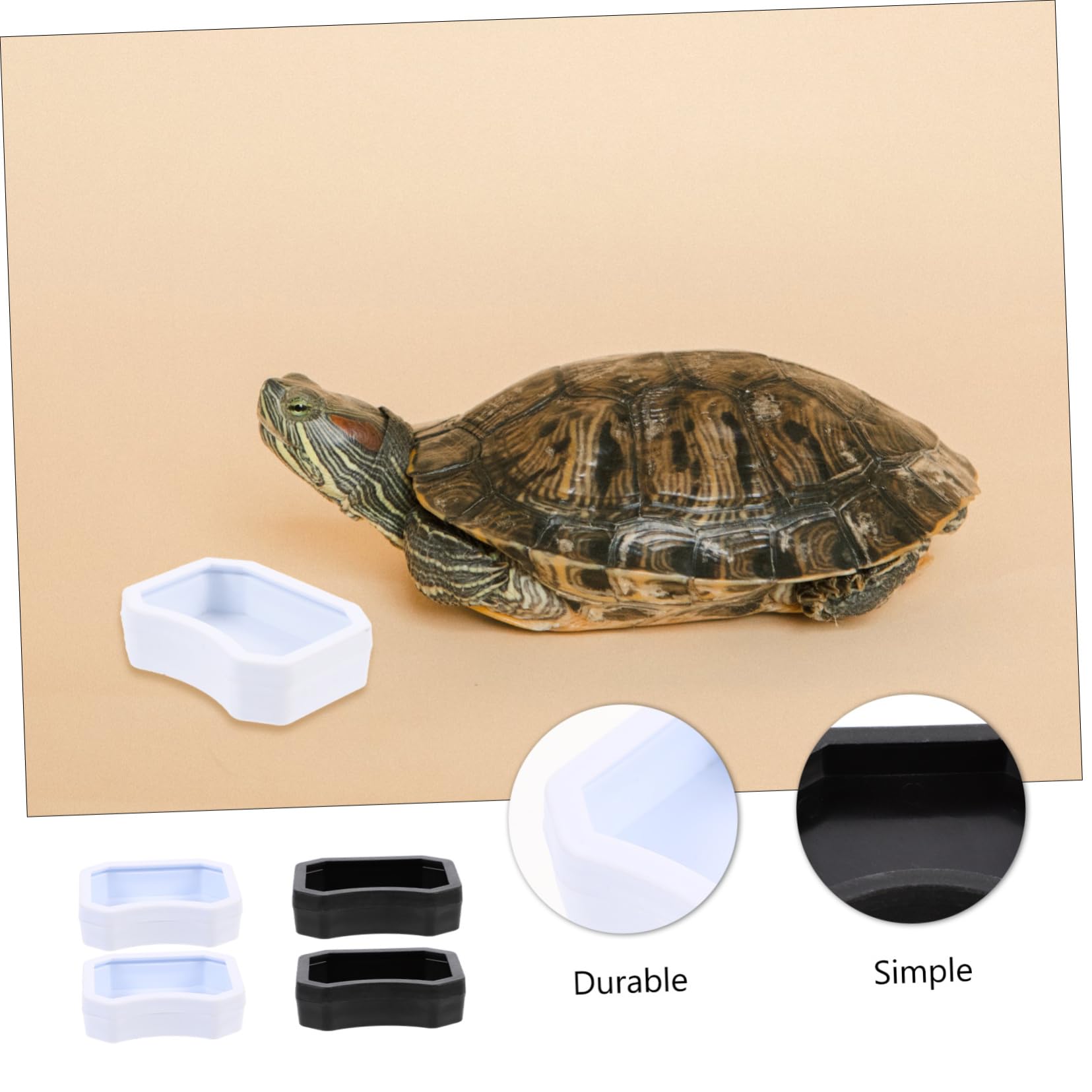 INOOMP 40 Pz Ciotola di Cibo per Animali da Arrampicata Ciotola per Cibo per Rettili Ciotola di Cibo per Tartarughe Leopardo Piatto di Cibo per Tartarughe Drago Rana Plastica