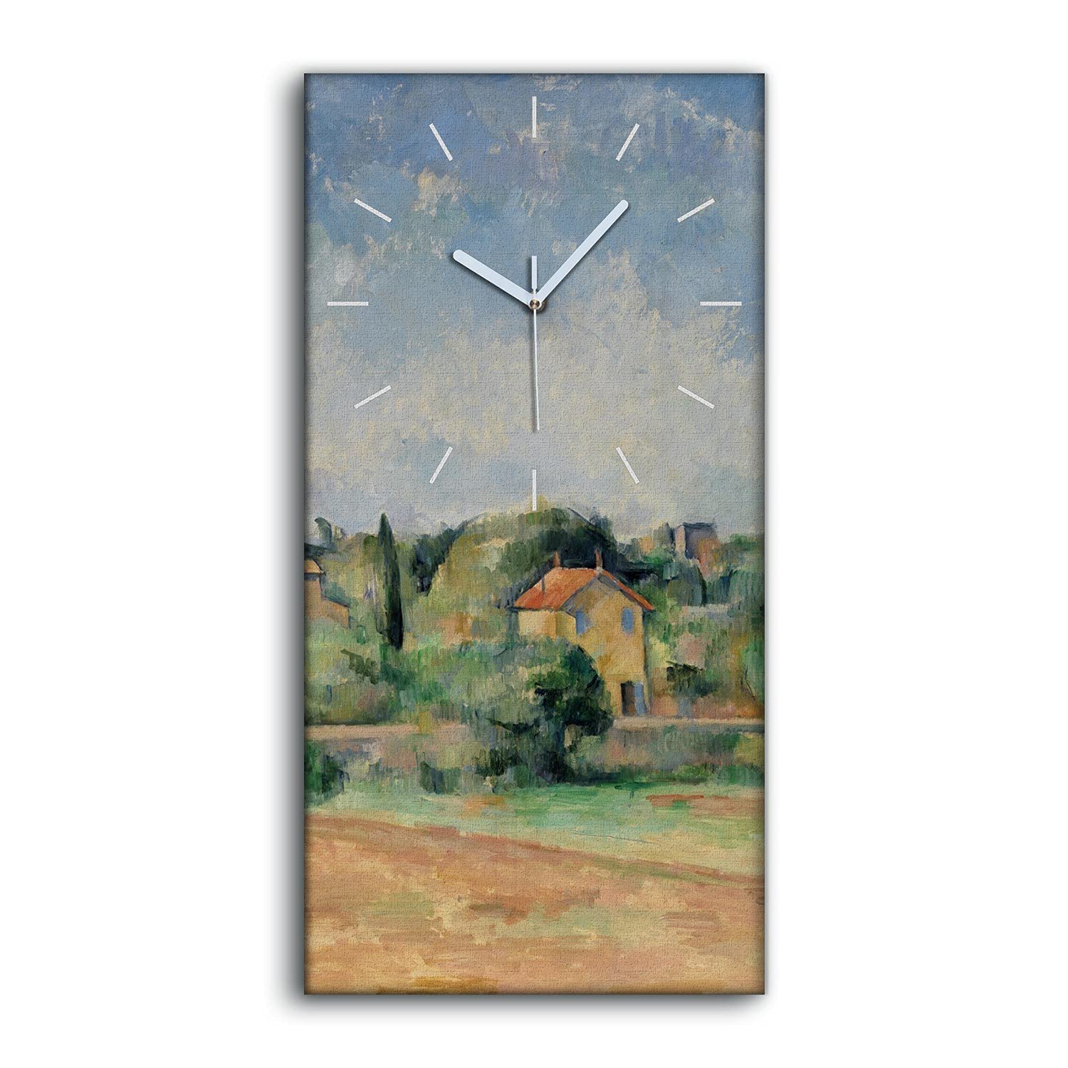 Horloge sur Toile Décoration 30x60cm Art Moderne Silencieux Tableau Mural Salon