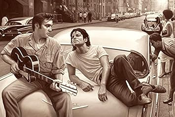 777 Tri-Seven Entertainment Michael Jackson Elvis Presley Poster Large Art Print 24x36, 24x18, Multi-Color