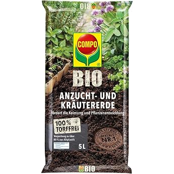 Compo Organic Cultivation and Herb Soil 5 L Peat-Free 5 Weeks Nutrients