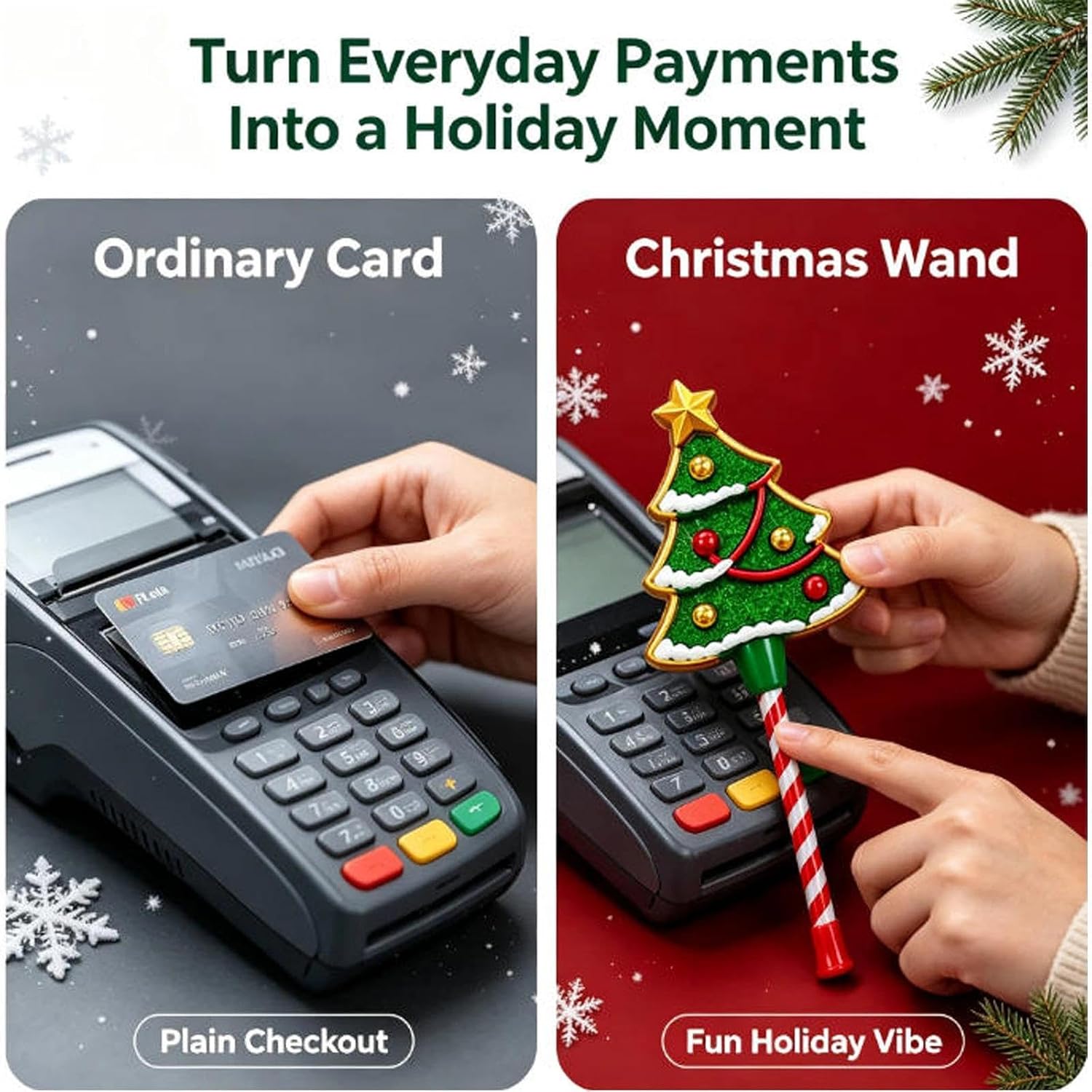 Credit Card Wand, Christmas Tree Tap‑to‑Pay Magic Wand (B) image 5