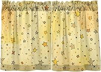 Vista 27 de Cortina de café de media ventana, cortinas de nivel para baño, cocina, dormitorio, sala de estar, juego de 2 paneles de flores