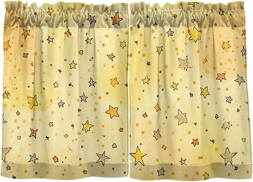 Miniatura 27 de Cortina de café de media ventana, cortinas de nivel para baño, cocina, dormitorio, sala de estar, juego de 2 paneles de flores