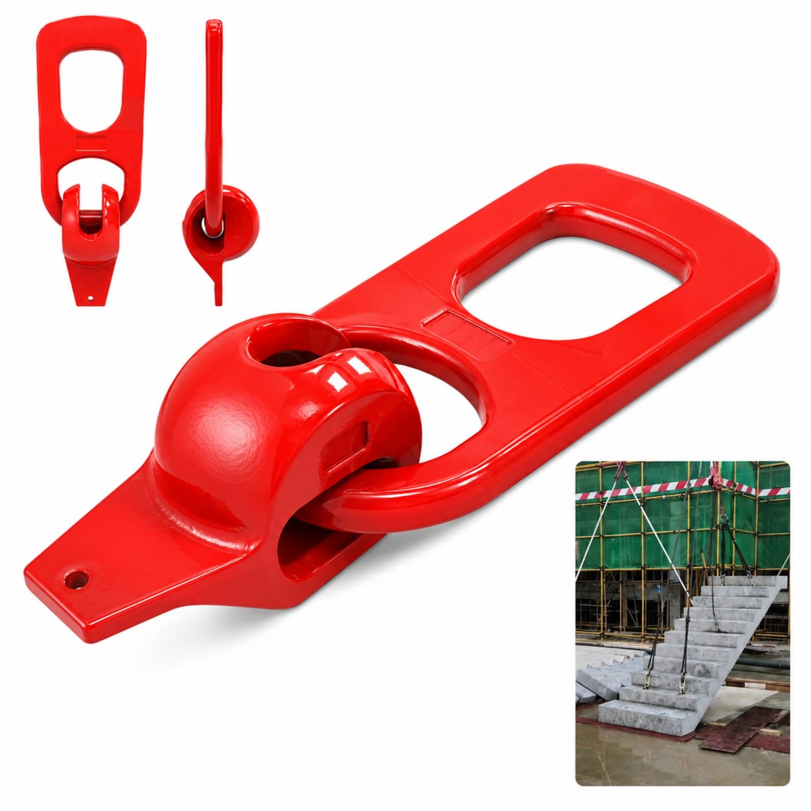 BDHDHWEFE Pince de levage robuste pour coffrage en béton, acier haute résistance, charge nominale de 2,5 kg (2,5 T) – Crochet de levage de construction avec verrou – Pinces de levage robustes pour