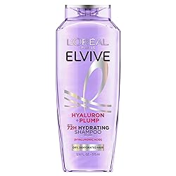 L'Oreal Paris Elvive Hyaluron Plump Hydrating Shampoo for Dehydrated, Dry Hair Infused with Hyaluronic Acid Care Complex, Paraben-Free, 12.6 Fl Oz