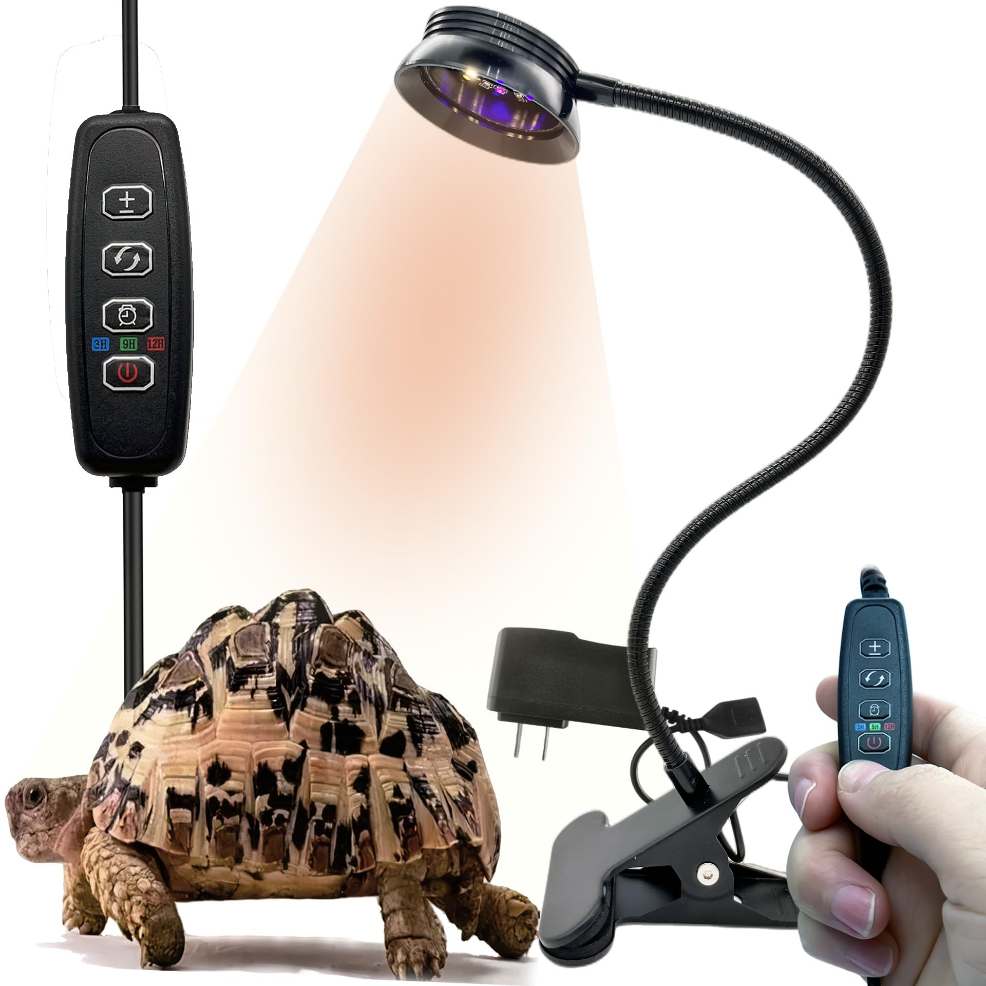 Amazon.co.jp: ANJOJOA 爬虫類 紫外線ライト LED UVB 亀ライト