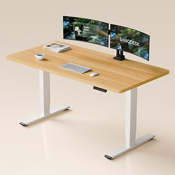SANODESK Dual Motor Standing Desk 220lbs Height Adjustable Desk