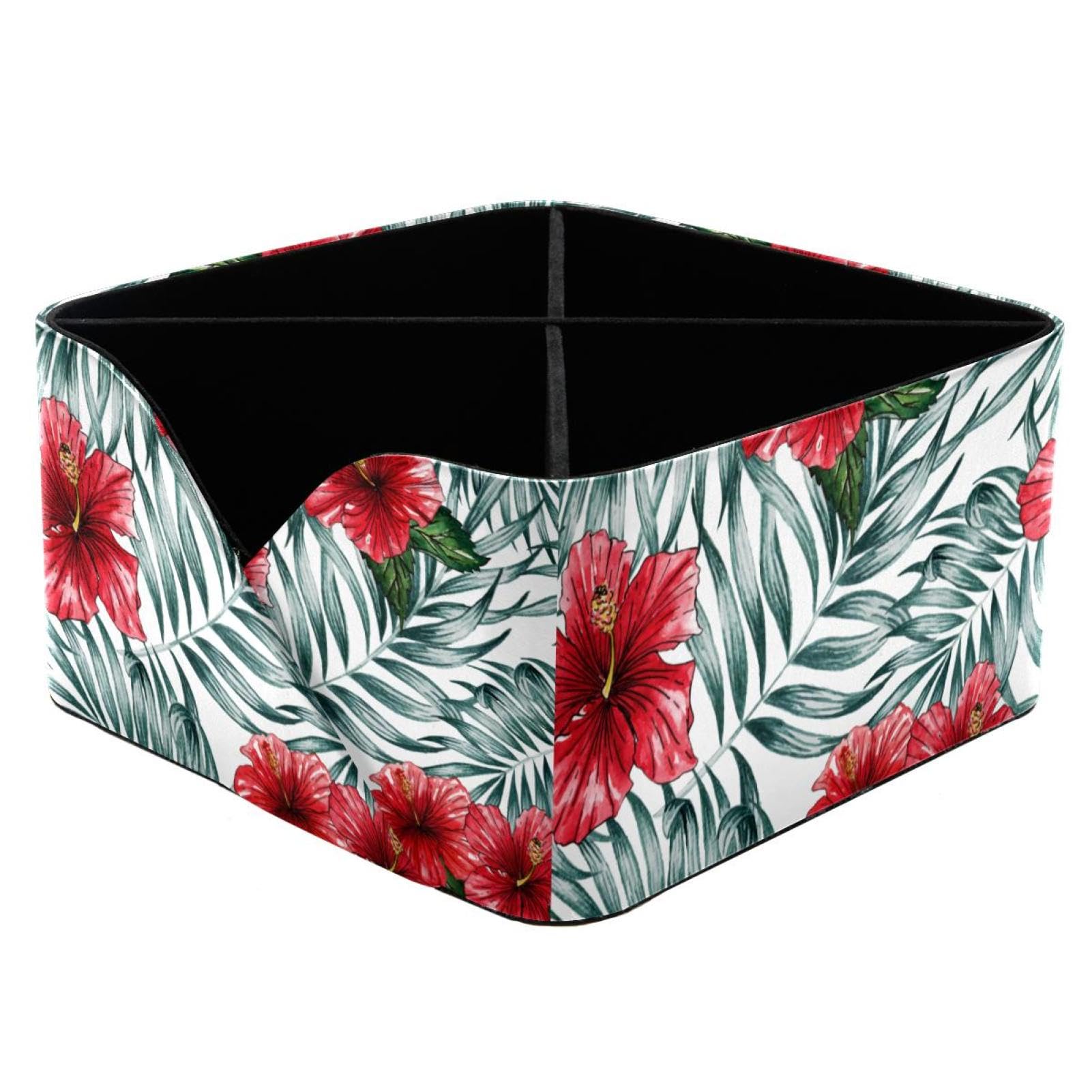 Organiseur de bureau hibiscus tropical à 4 compartiments pour un rangement efficace de la maison