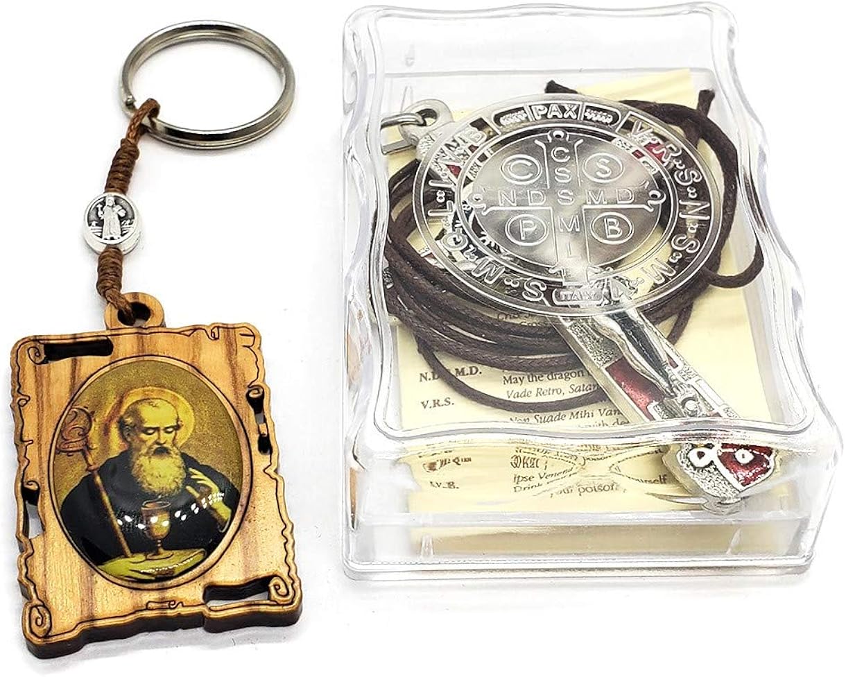 Miniatura 2 de Cana Collection San Benito - Collar con cruz crucifijo de 30in fabricado en Italia color rojo