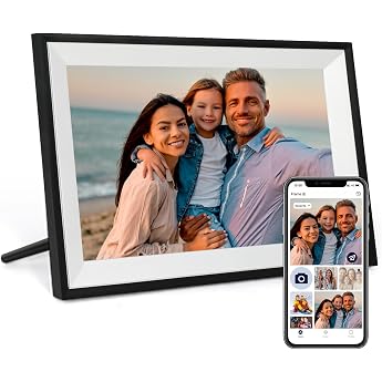 Humblestead Digital Picture Frame 10.1 Inch 32 GB WiFi Electronic Picture Frame 1280 x 800 HD Intelligent Touch Screen, Autom