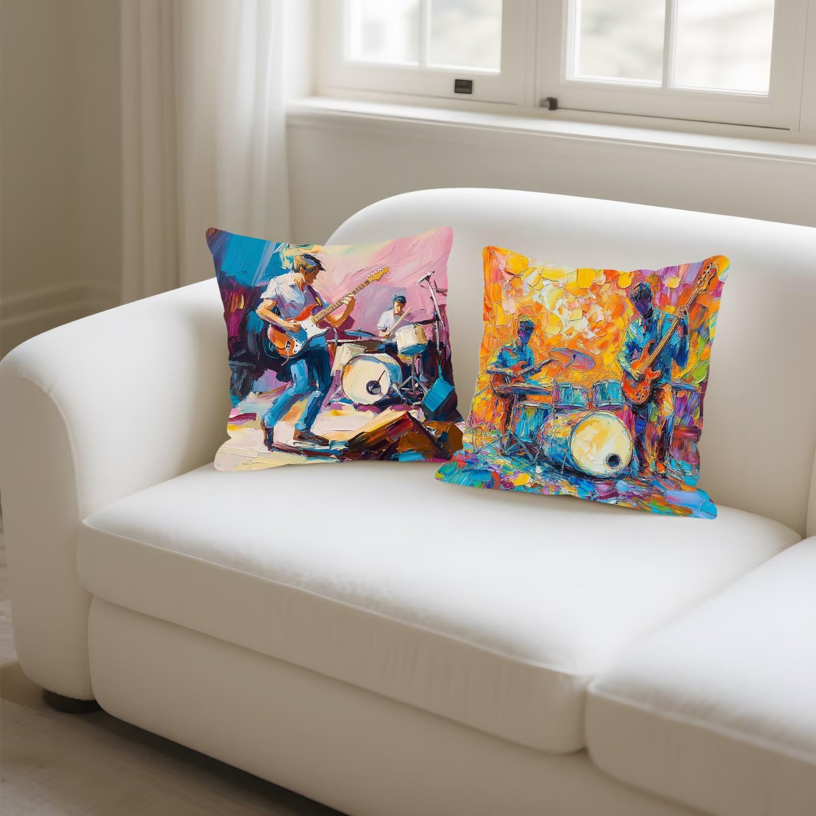 Cojines Sofa Fundas Cojines 65x65cm SúPer Suave Cojin Moderno Abstracto Juego de 4, Fundas Almohada Impermeable Exterior, Interior Y Exterior Cojin Decorativos, JardíN SalóN Regalos NavideñOs P-477
