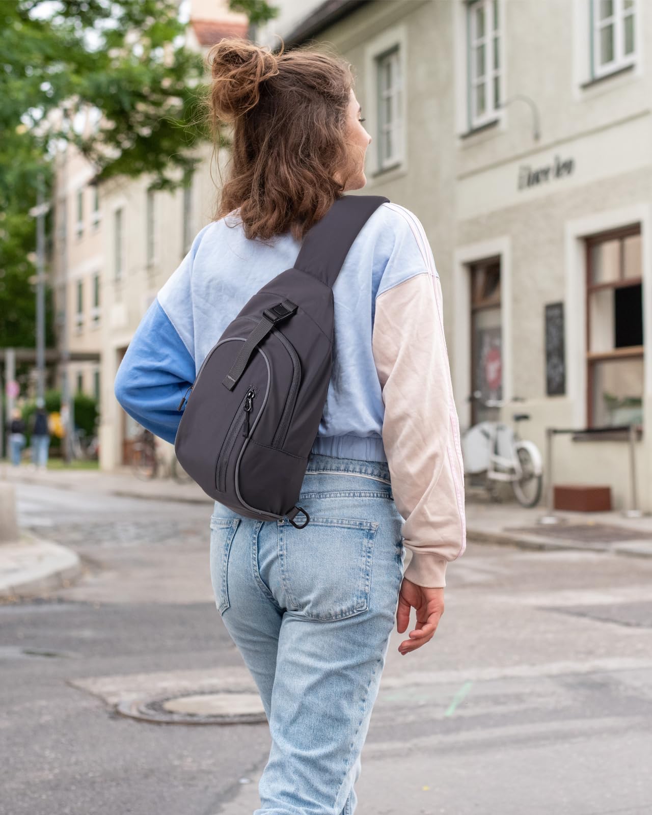 Waterfly Mochila Cruzada Bolsa Bandolera: Bolsa de Pecho Bolsa de Hombro para senderismo Viajes Mujeres y Hombres