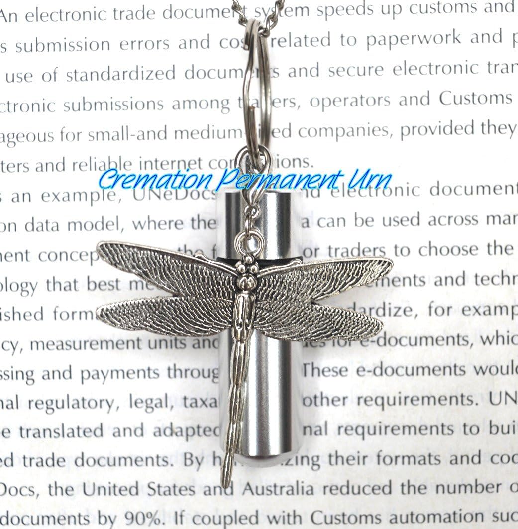 Dragonfly Cremation Necklace,Urn Necklace,Dragonfly