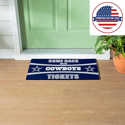 Miniatura 5 de Team Sports America NFL Dallas Cowboys | Entrada interior y exterior | 28 x 16 pulgadas | Parte trasera antideslizante | Tapetes de bienvenida |