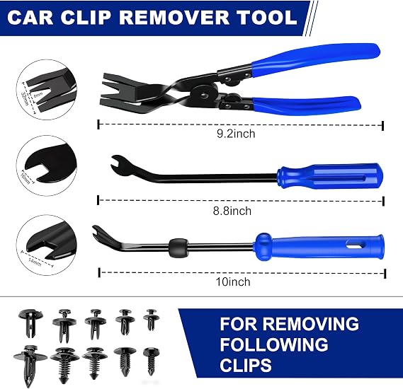 3Pcs Auto Clip Pliers Fastener Remover Clip Removal Tool Car Panel Pry Tool