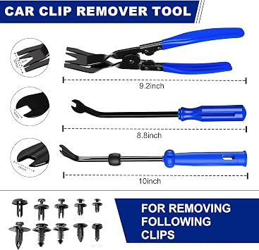 3Pcs Auto Clip Pliers Fastener Remover Clip Removal Tool Car Panel Pry Tool