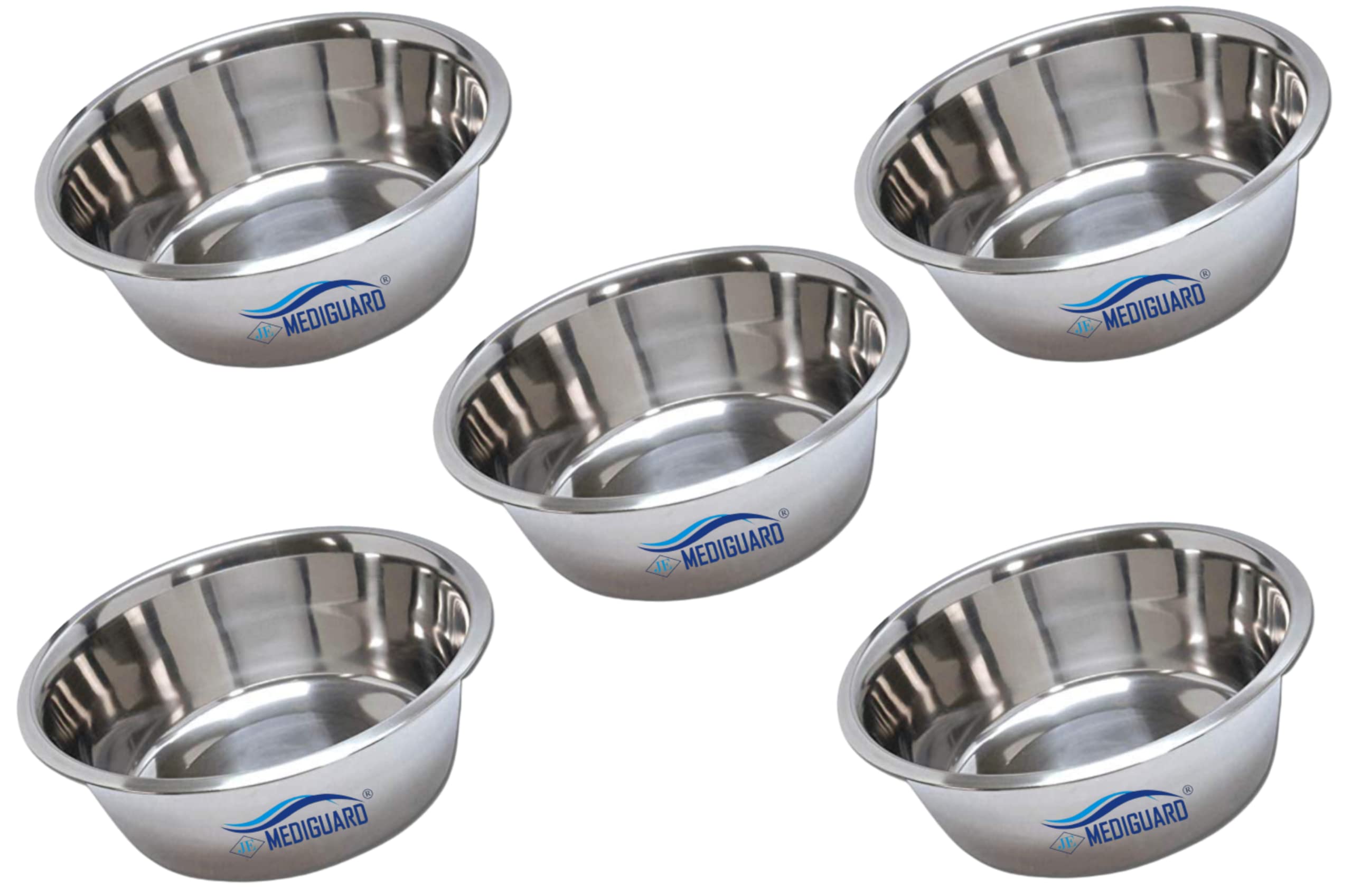 MEDIGUARD Combo of Premium Stainless Steel Lotion Basins, Surgical Bowls, Sponge Iodine Cup, Medical Gauze Dressing Pack of 5 (Size -6) (B0BSV9VXXC) Amazon Price History, Amazon Price Tracker