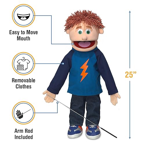 Miniatura 3 de 25 Tommy Peach Boy cuerpo completo títere estilo ventrílocuo