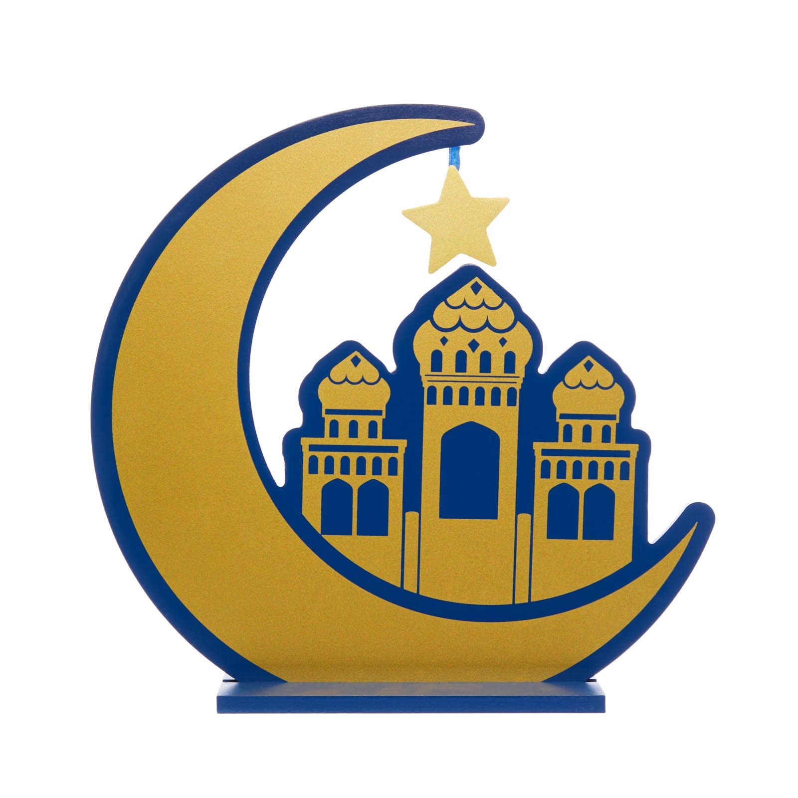 Opulent Eid Wooden Sign - 30Cm, Purple