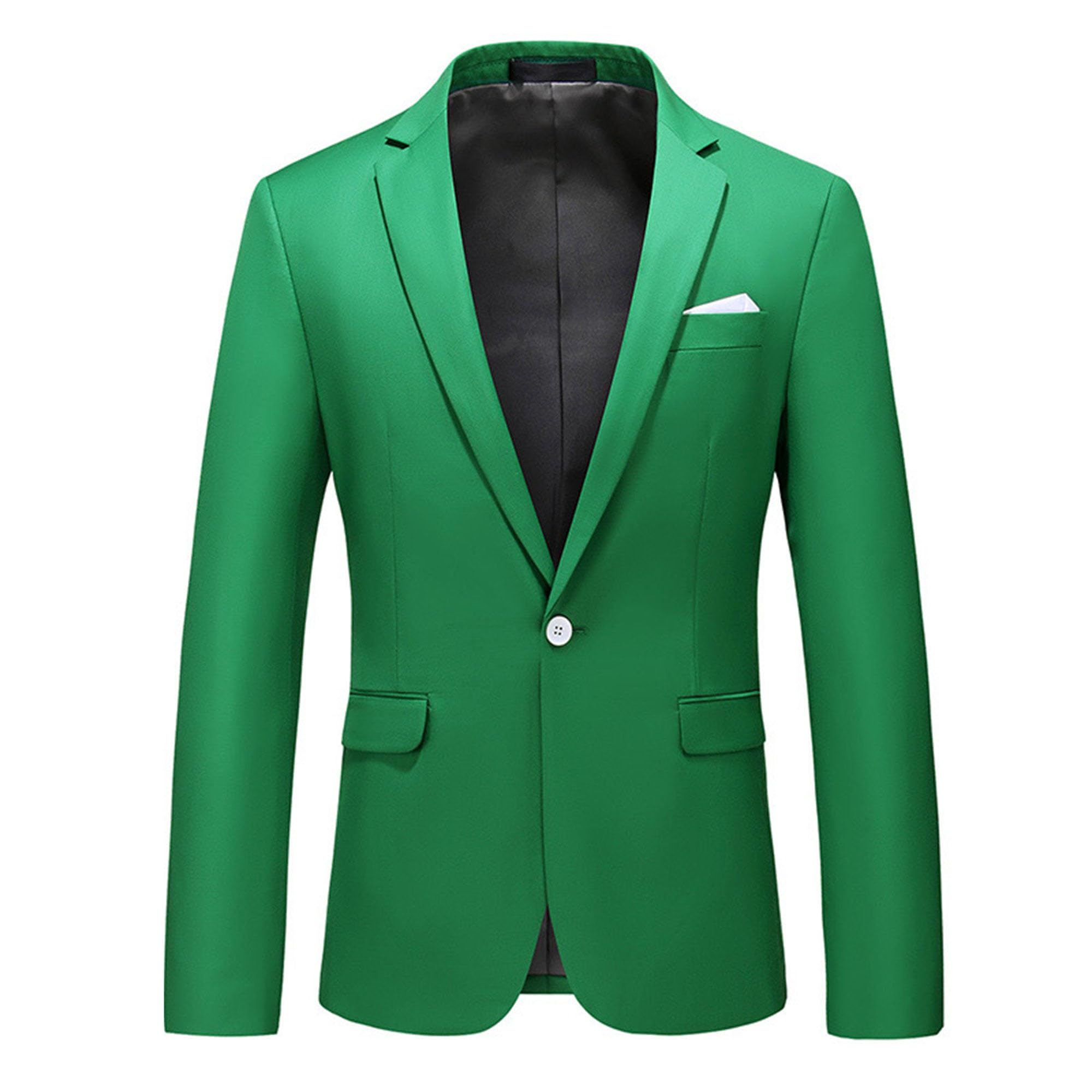 Men's Suit Jacket One Button Elegant Solid Blazer Sport Coats Slim Fit Single Breasted Party Blazer Jacket