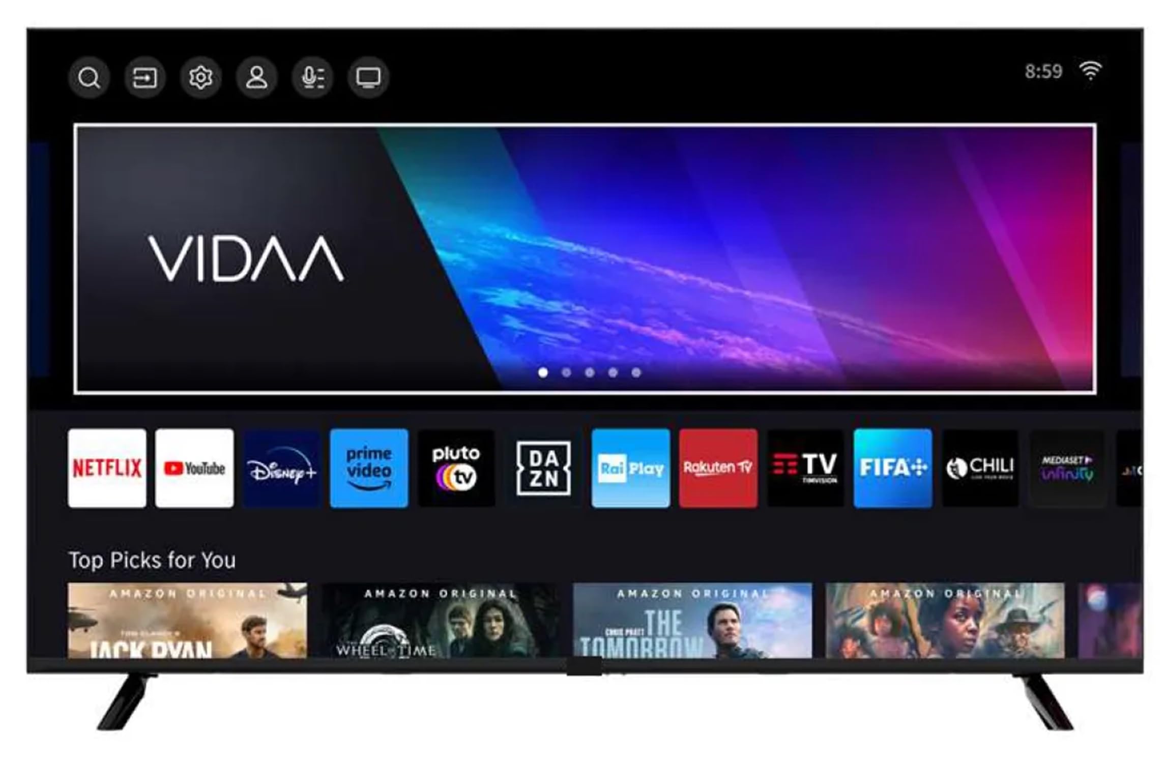 ND32S306QS - Smart TV da 32 Pollici (81,​3 cm), HD Ready, QLED, DVB-​T2; Nero, Classe energetica F