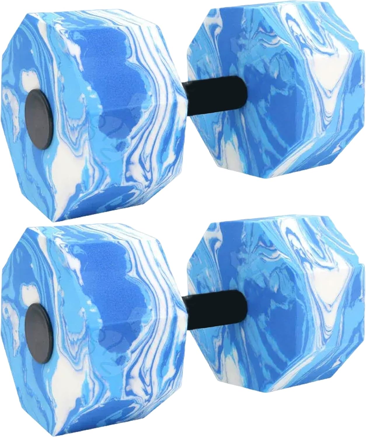 1 Pair Water Weights, EVA Foam Dumbbells Water Aerobics Equipment, Low Impacts Resistance Training Pool Exercise Equipment for Adults Sports Aquatic Workout, Blue